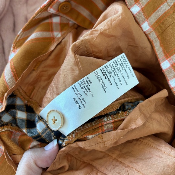 Anthropologie by Maeve Plaid Wide-Leg Pants in Orange and Black - Picture 12 of 13